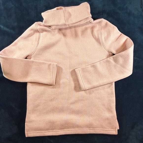 J. Crew Cowl Neck Pink Herringbone Sweatshirt - Picture 5 of 5